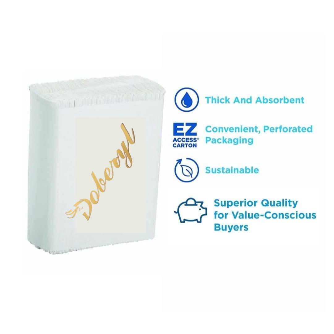 Doberyl Doberyl Multi-Fold Paper, Soft Hygienic Multifold Paper Napkin (500(Pack of 4))