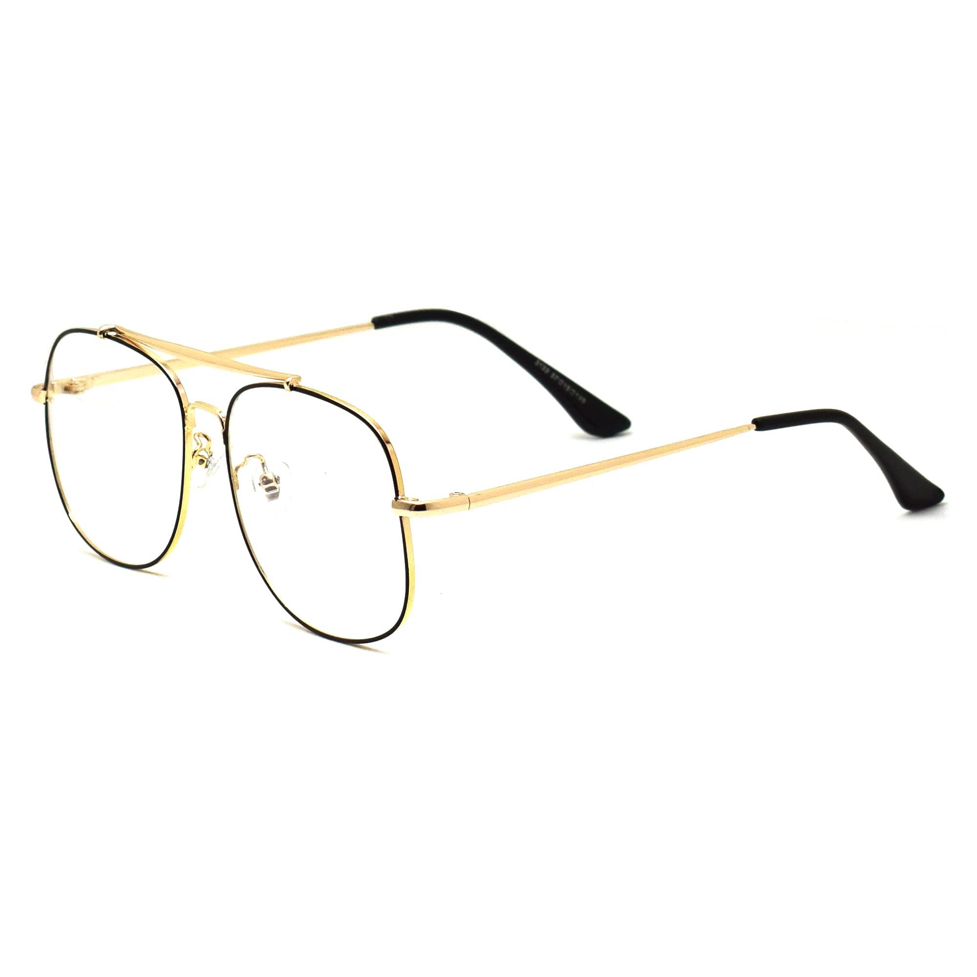 Peter Jones Peter Jones Square Medium Computer Glasses for Men Women with Zero Power Blue Light Blocking Lenses (SIZE MEDIUM) AG231