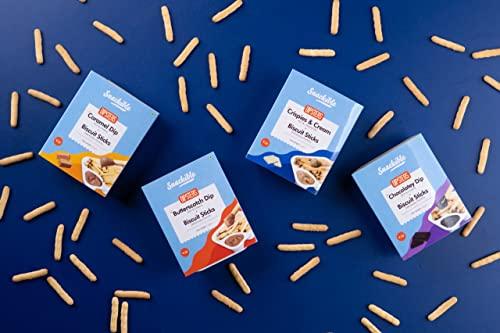 Snackible MU(N)CH BETTER Snackible Dipsters Cookies and Cream Dip with Biscuit Sticks (Pack of 24) - 24x30gm | Baked | Biscuits & Dip | Munching |Cookies & Cream