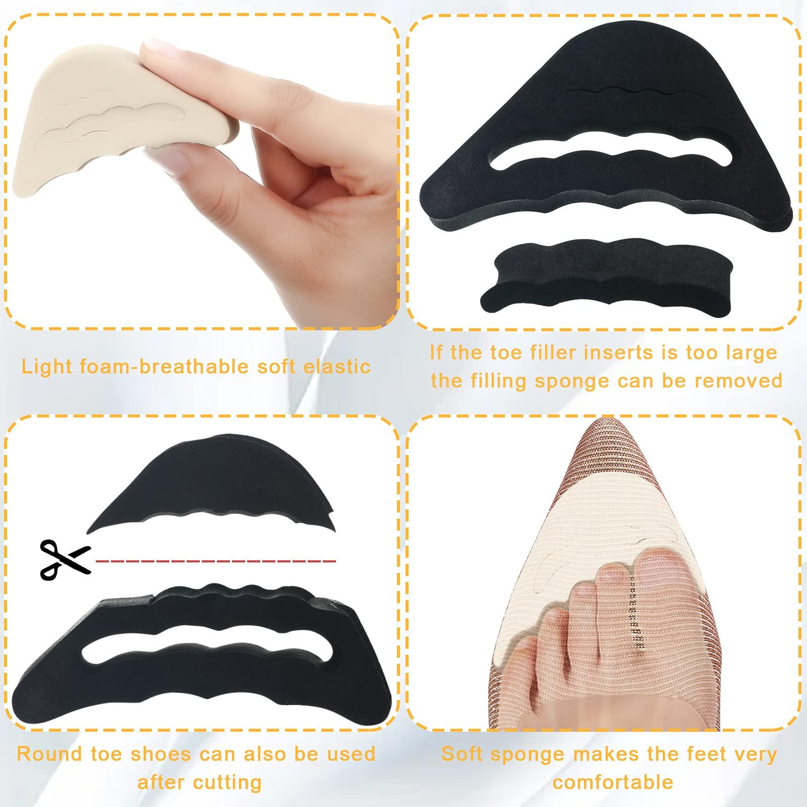 Geyoga Geyoga 12 Pairs Shoe Filler High Heel Cushion Pads Adjustable Toe Filler Inserts Front Insoles Heel Grips Liner Insert For Preventing Too Big Shoe From Heel Slipping Blisters Relieve Pain,Beige