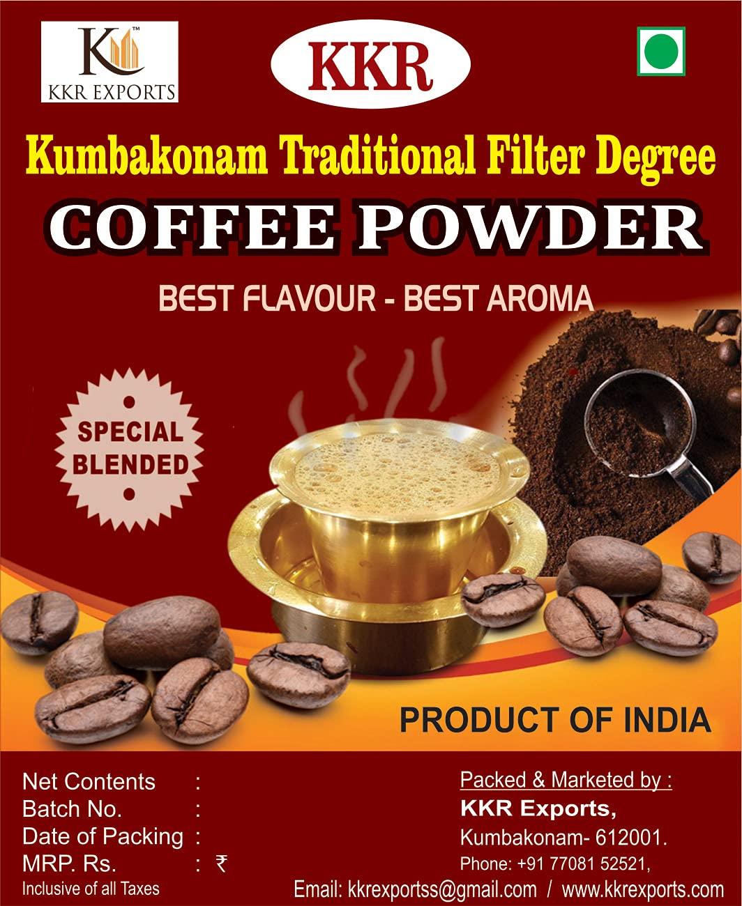K - KKR EXPORTS KKR’S Kumbakonam Traditional Filter Degree Coffee Powder 80:20 (500 Gm)