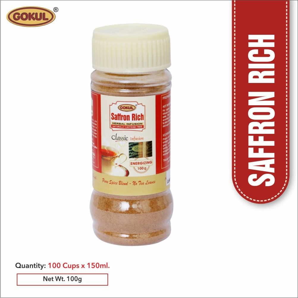 GOKUL Gokul Herbal Infusion Jasmine Tea Bags 20, Chamomile Tea Bags 20, Saffron Rich 100G Gift Pack