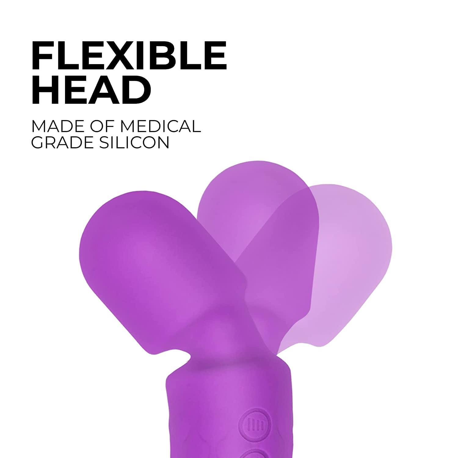 FEGSY FEGSY Full Body Massager for Women & Men, Rechargeable Wireless Massager Machine for Pain Relief, Handheld Massager with Medical Grade Silicone, 8 Speeds, 20 Modes, (Purple)