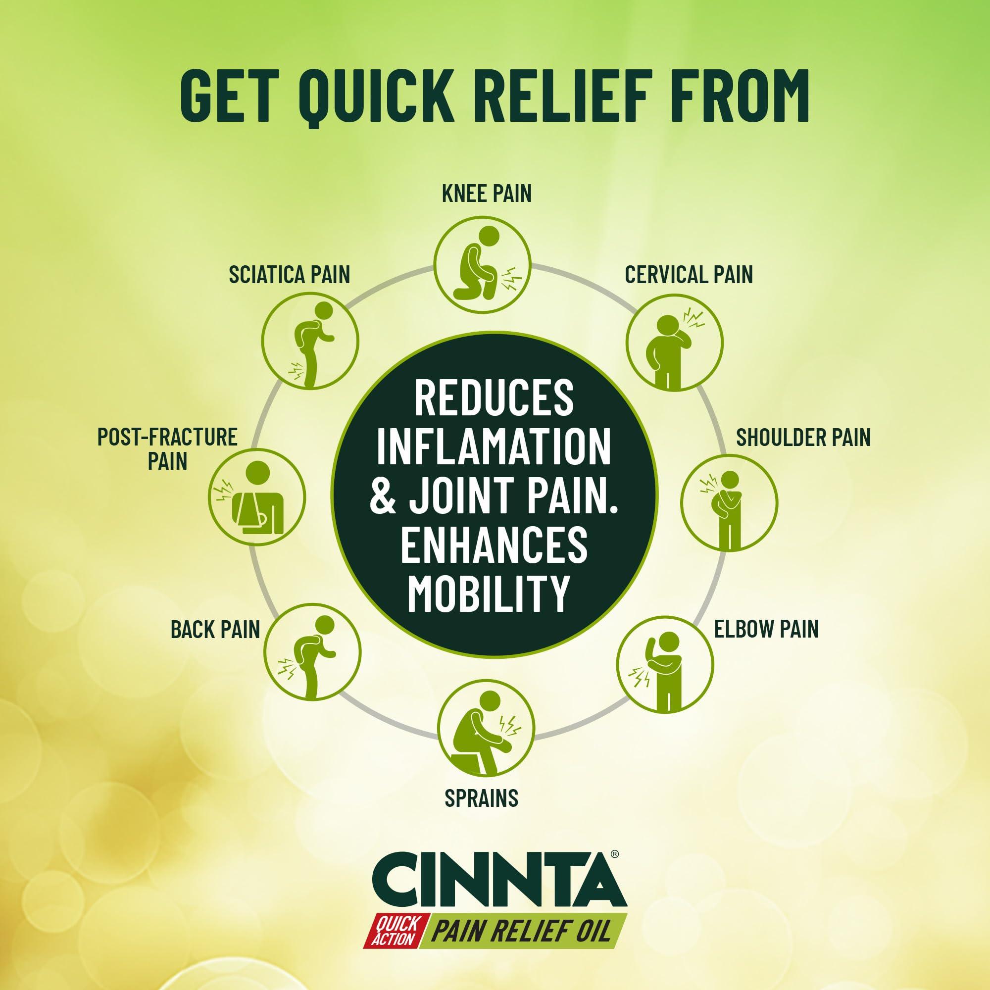 Teachers\' Grace Teachers\' Grace Cinnta Pain Relief Oil - 100ml (Pack of 1) | for Quick Relief from Body & Joint Pain | 27 Herbal Formulation | Anti Inflammatory