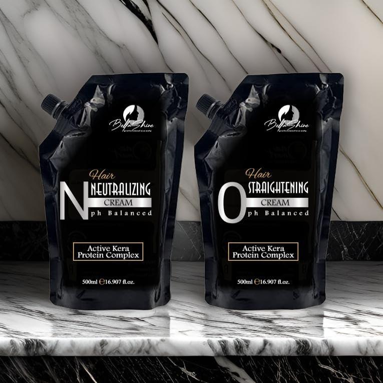 Generic Bellashine Professional Neutralizer Cream For Straightening Hair Thick And Straight Hair Rebonding Cream Kit Permanent Straight Straightening And Neutralizing Cream
