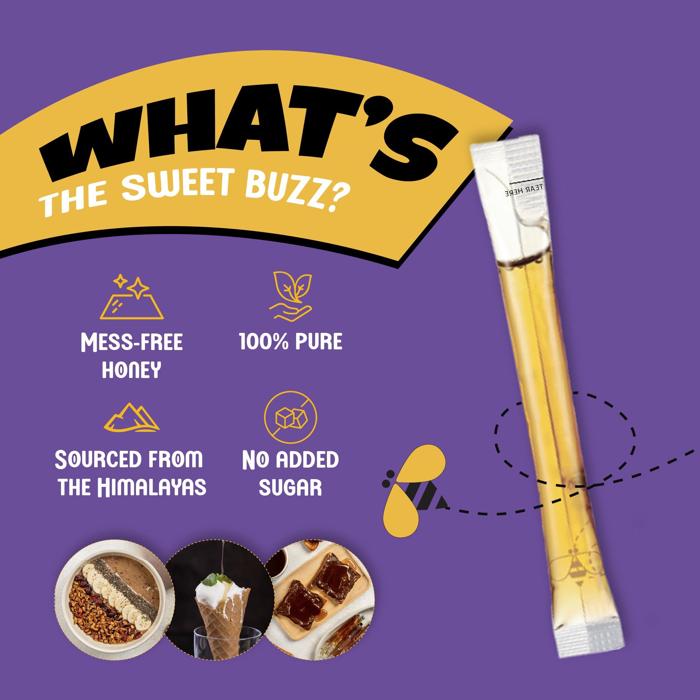 Honey Twigs Honey Twigs Himalayan Multiflora Honey |Pure Honey, 240gms (30 Single Sachets) |Grade A Himalayan Honey - Traceable Source | Zero Additives | Zero Added Sugar |Immunity Booster|Tear Squeze Eat