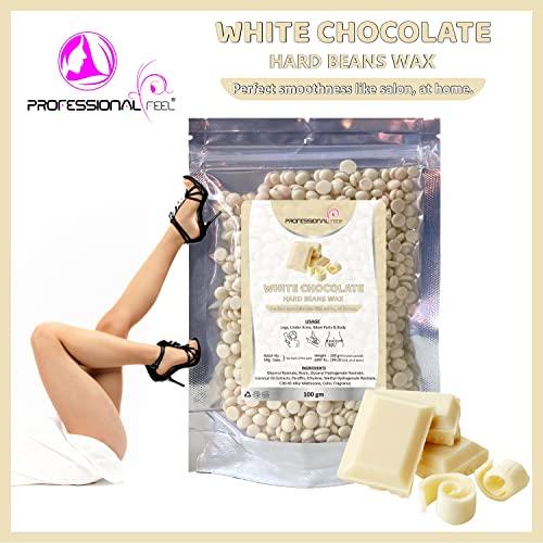 PROFESSIONAL FEEL Professional Feel Chocolate Wax Beans Hard Hair Body Wax Beans - Best for Painless Hair Removal, Waxing for Face, Eyebrow, Back, Chest, Bikini Areas, Legs Easily At Home - 100 Grams (Chocolate)