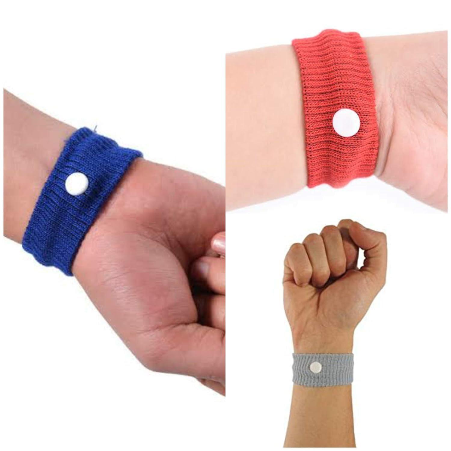 Generic Mediexchange Anti-Nausea Wristband for Anxiety, Travel, Sea, Car, Air Sickness Relief Hand Band with Pair