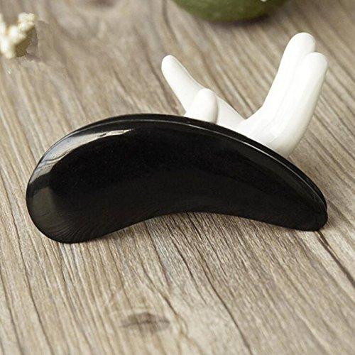NavaFresh Basics NavaFresh Basics Large Natural Buffalo horn SPA Scraping Plate Body Massager nese Traditional Acupuncture Massage Gua Sha Board Scrape Therapy