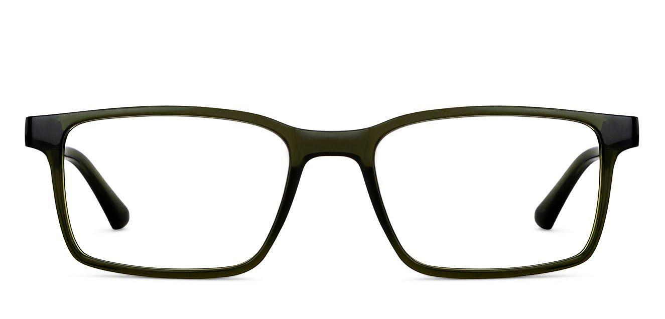 LENSKART BLU LENSKART BLU | Zero Power Blue Cut Computer Glasses | Anti Glare, Lightweight & Blocks Harmful Rays | UV Protection Specs | Green | Men & Women | Medium | LB E14454