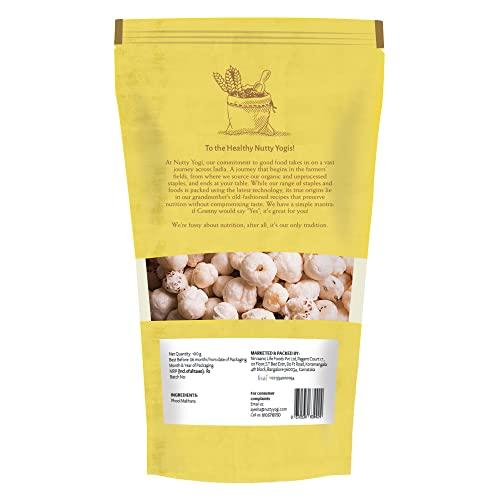NUTTY YOGI Nutty Yogi Phool Makhana/Fox Nuts 100gm , Lotus seeds, Rich in Calcium, Protein & Fiber, Low Calories,Rich in Antioxidants,pop|Healthy & Crunchy Snack| Freshly Made With Organic Ingredients (Pack of 3)