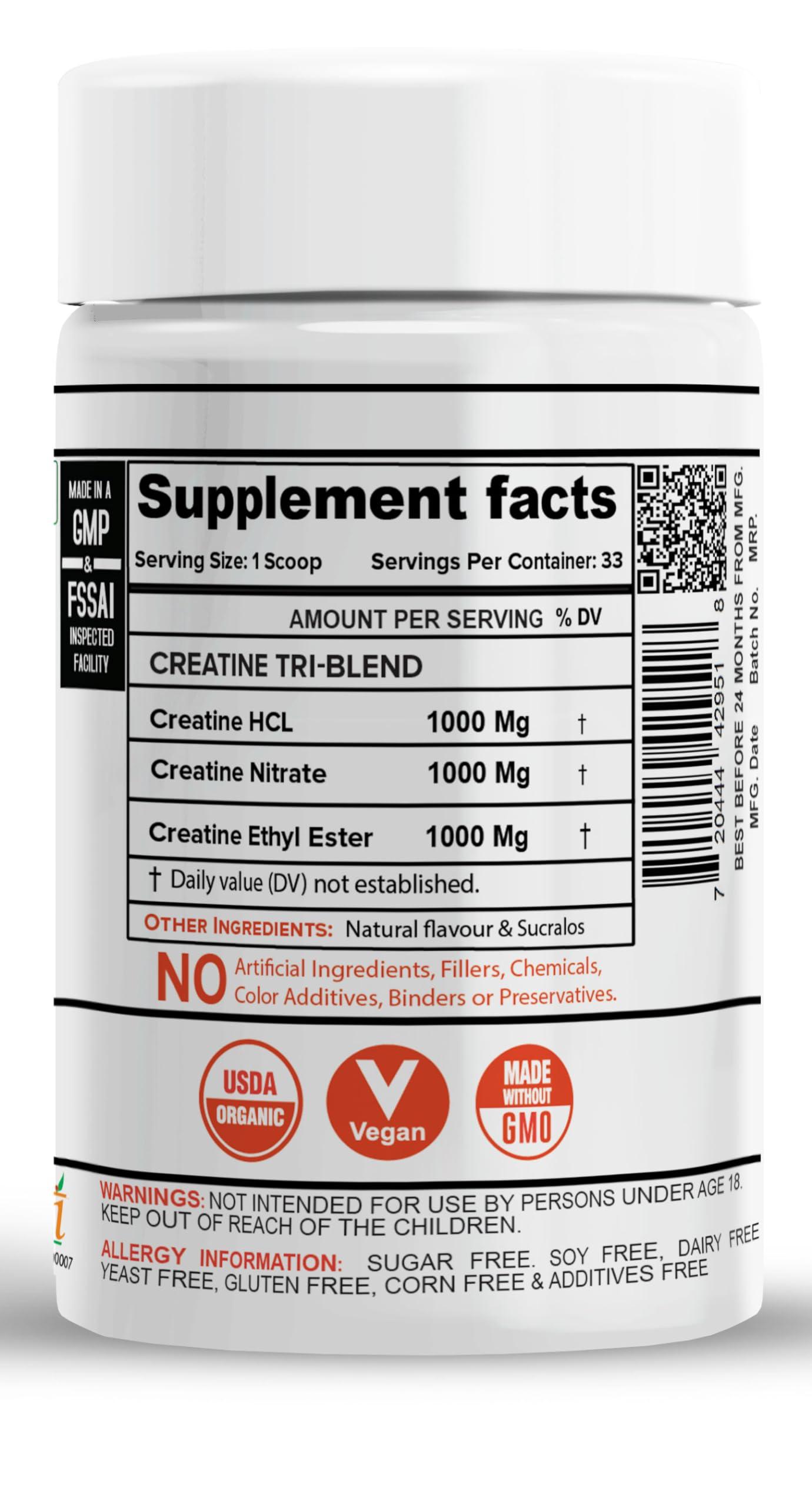 NutriJa NutriJa CREATINE MATRIX™ - Complete Blend Of Creatine HCL, Creatine Nitrate & Magnesium Chelate - 100grams (Pineapple)