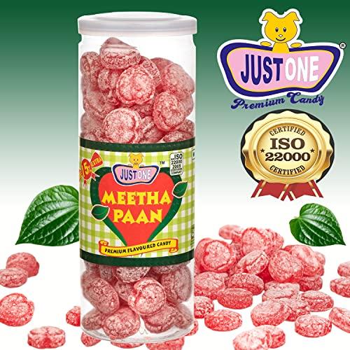 JUSTONE JUSTONE Yummy Kala Khatta Candy & Meetha Paan 460g || Pan Candies || Mukhwas || Mouth Freshner Candy || Bombay Style Kala Khatta