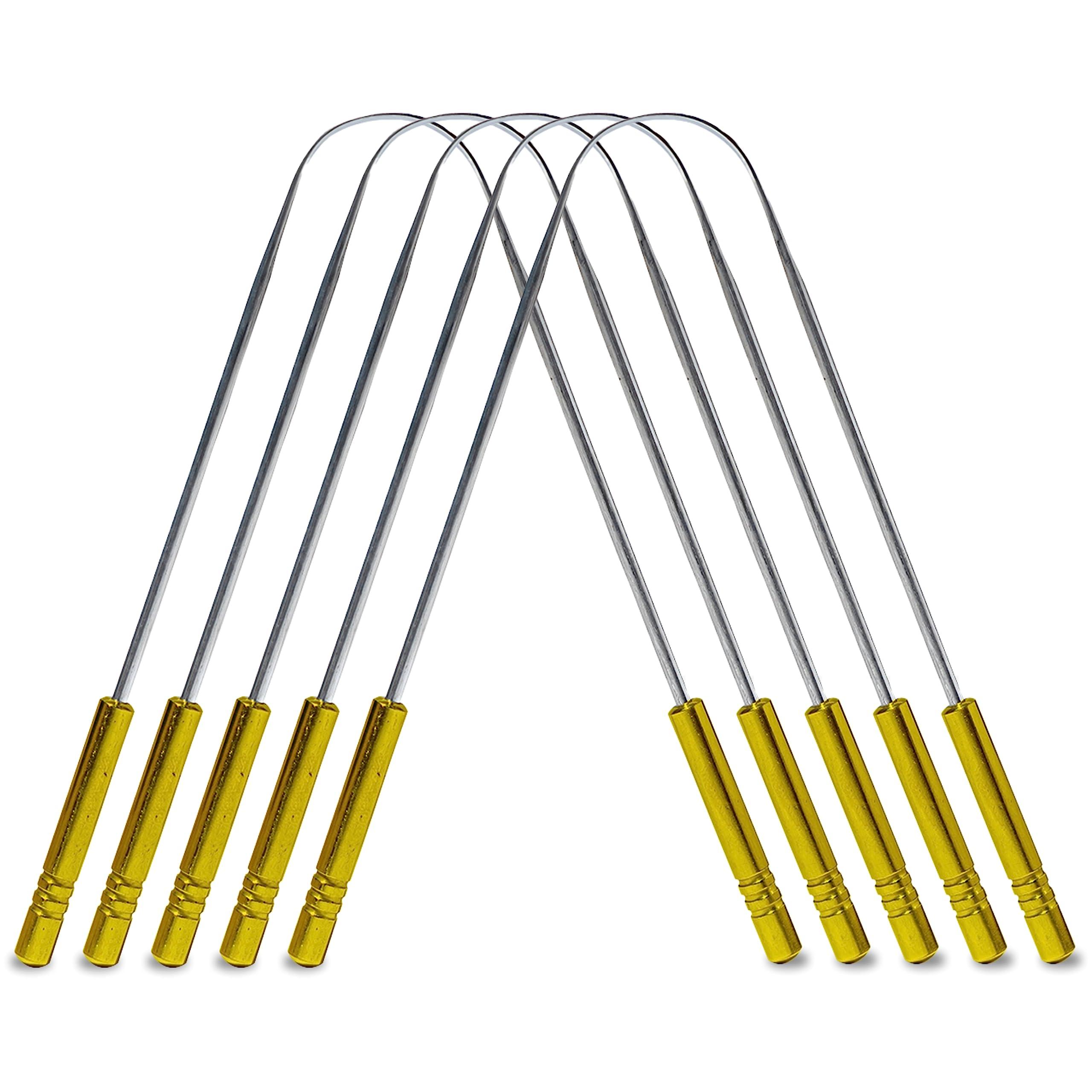 nurpi NURPI Tongue Scraper Medical Grade 100% Stainless Steel Tongue cleaner with brass handle for Oral Care & Bad Breath, Easy to Use for Adults for pc 5