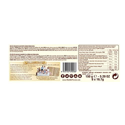 Matilde Vicenzi MATILDE VICENZI Grisbi Short Pastry Cookies Filled With Lemon Cream | GMO Free | No Preservatives & No Artifical Colours |Lemon Cream- 150gm(Pack of 2)