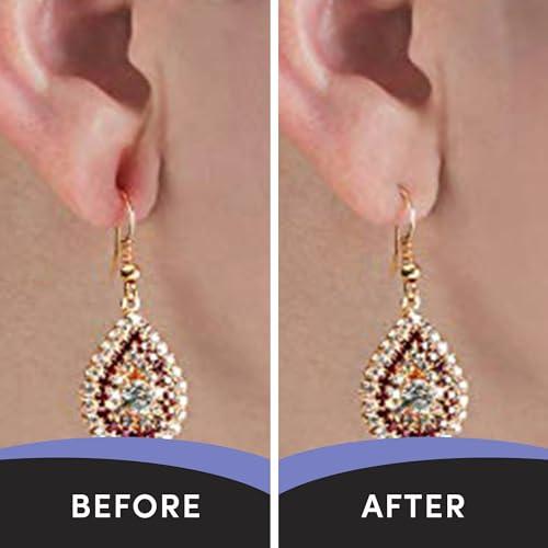 UCRAVO UCRAVO 90Ps Invisible Portable Earlobe Support Patches, Clear Earring Support tape, Earring Backs For Droopy Ears, Ear Care For Stretched Ear Lobes Makes Wearing Earrings for Women more comfortable