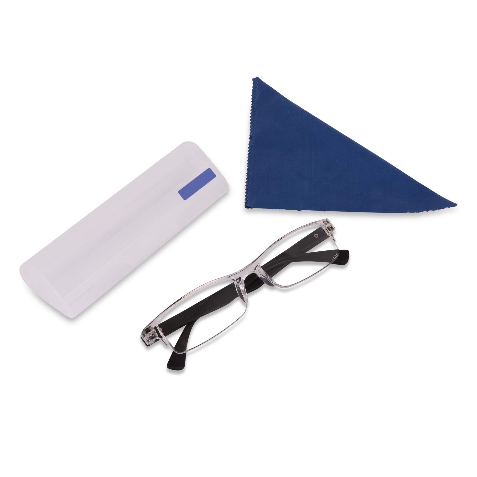 FREDDY FREDDY Half Rim Reading Glasses For Men And Women (+1.25, Black)