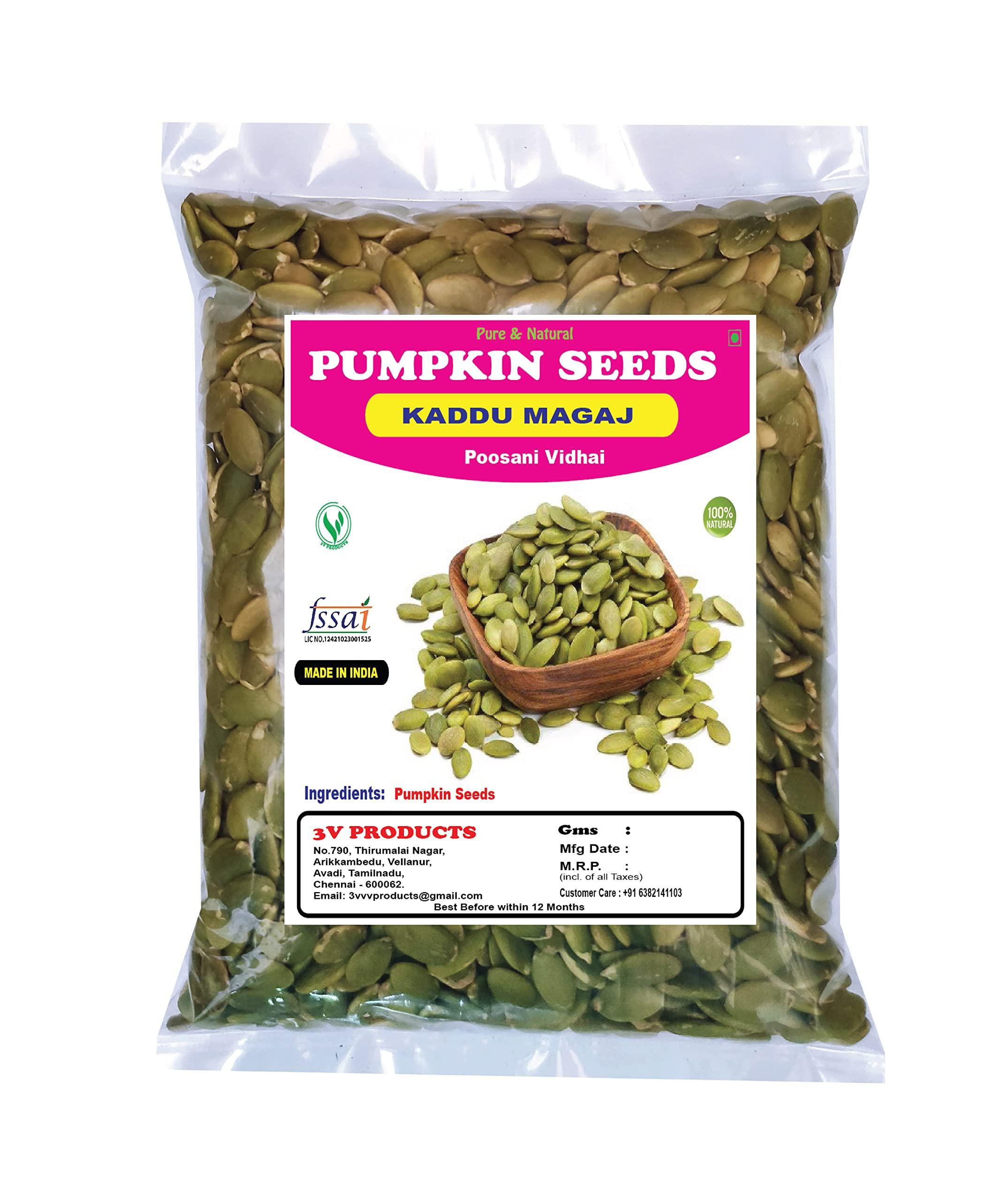 3V PRODUCTS 3V PRODUCTS Organic Pumpkin Seeds 50g | Kaddu Ke Beej | Poosani Vidhai Without Shell for Eating