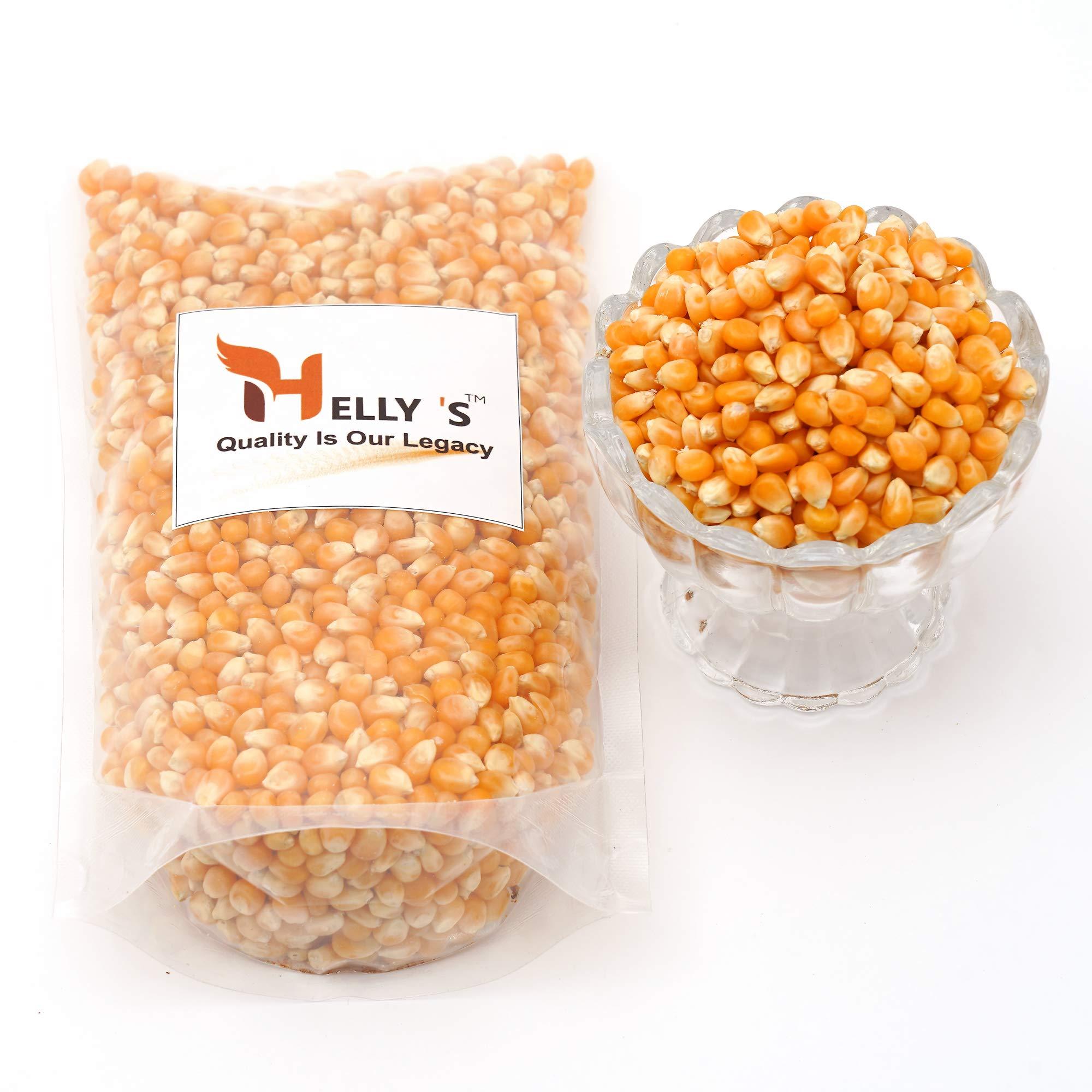 Helly's Helly's Unpopped Popcorn Kernels ( Makki Seeds ) | 1 Kg - Zip Lock Pack