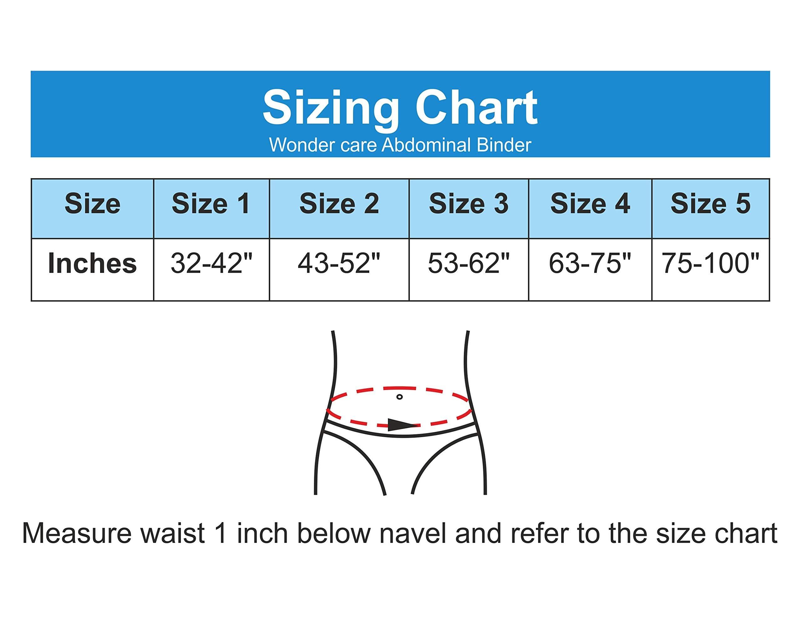 Wonder Care Wonder Care Plus Size Bariatric Abdominal Binder Obesity Girdle Belt for Overweight Men & Women with Large Belly Big Stomach (SIZE 2)