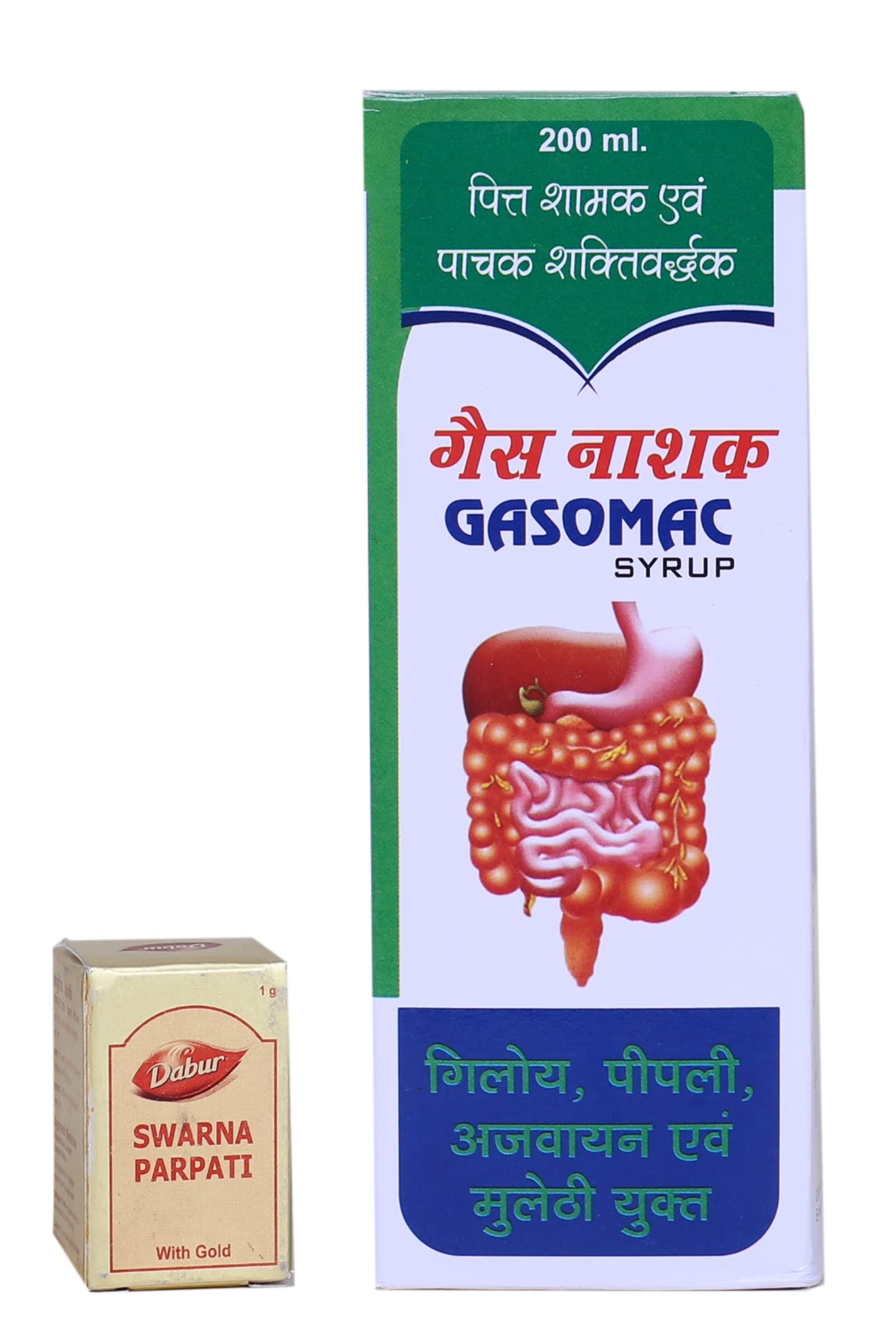 Generic Swarna Parpati 1 Gm (With Gold) With Gasomac Syrup 200 ml