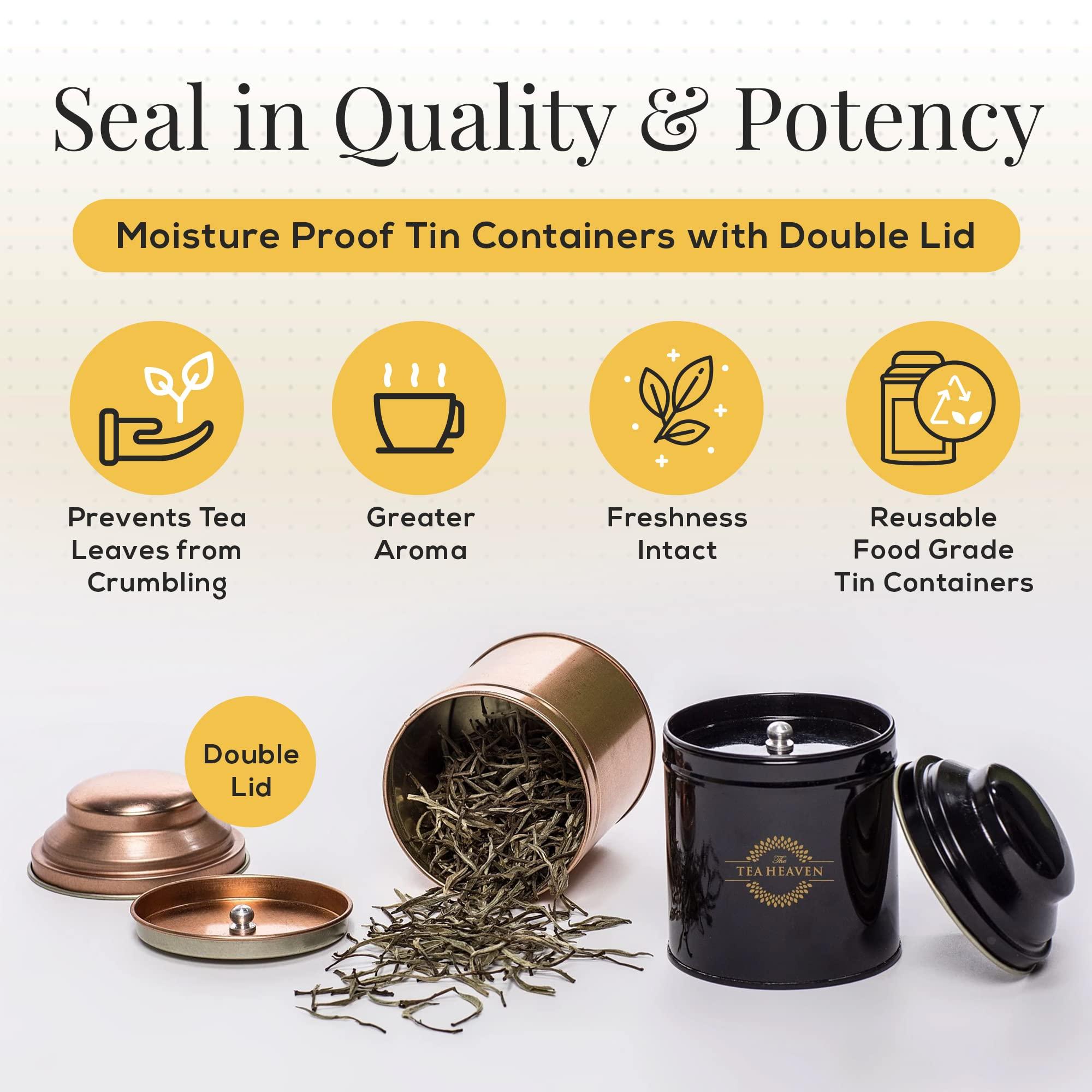 The Tea Heaven The Tea Heaven Loose Leaves Green Tea Gift-Kashmiri Kahwa 100 Grams Tea Pack-Blended With Saffron And Spices-100% Natural Ingredients