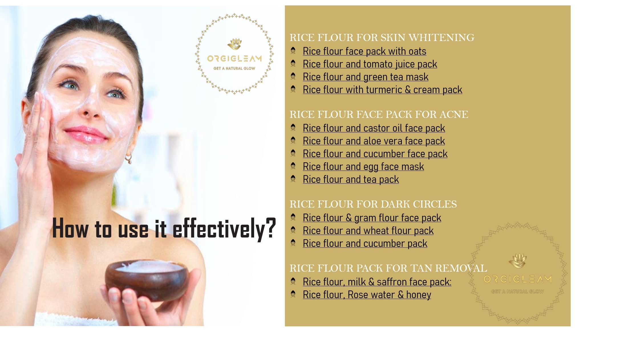 OrgiGleam OrgiGleam Natural Home Made Rice Flour/ Rice Powder For Skin Care 100% Pure & Organic (100 g)