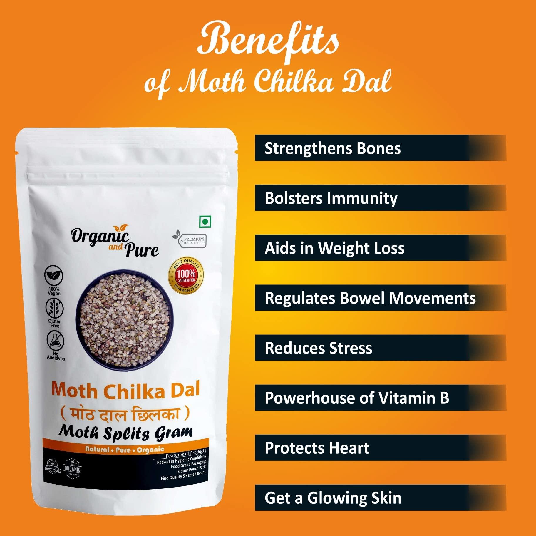 Organic and Pure Organic and Pure Moth Ka Mogar | Matki Mogar Split 1800g(900gx2)