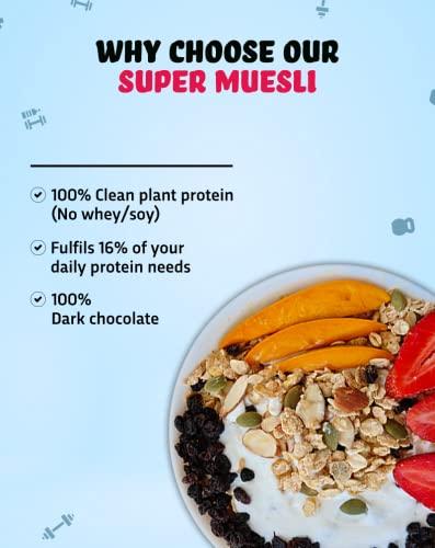 True Elements True Elements High Protein Muesli 400g - 20g Clean Protein | Millets, Seeds, Almonds & Black Currant | 100% Wholegrain Breakfast Cereal
