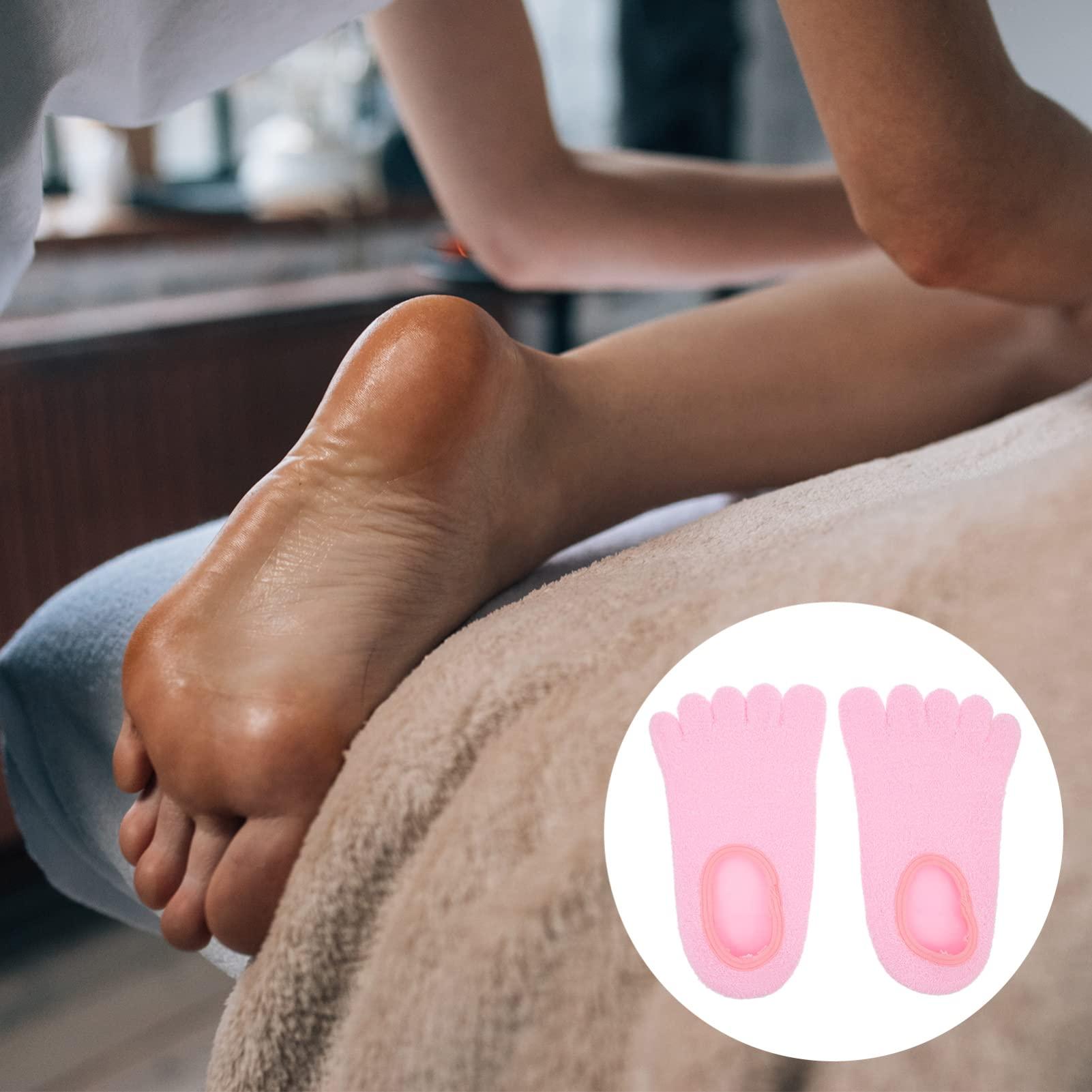 FOMIYES FOMIYES 5 Toe Moisturizing Gel Socks Soft Moisturizer Sock Lotion Spa Pedicure Socks for Healing Dry Cracked Heels Dry Feet Calluses Cuticles Rough Skin Dead Skin