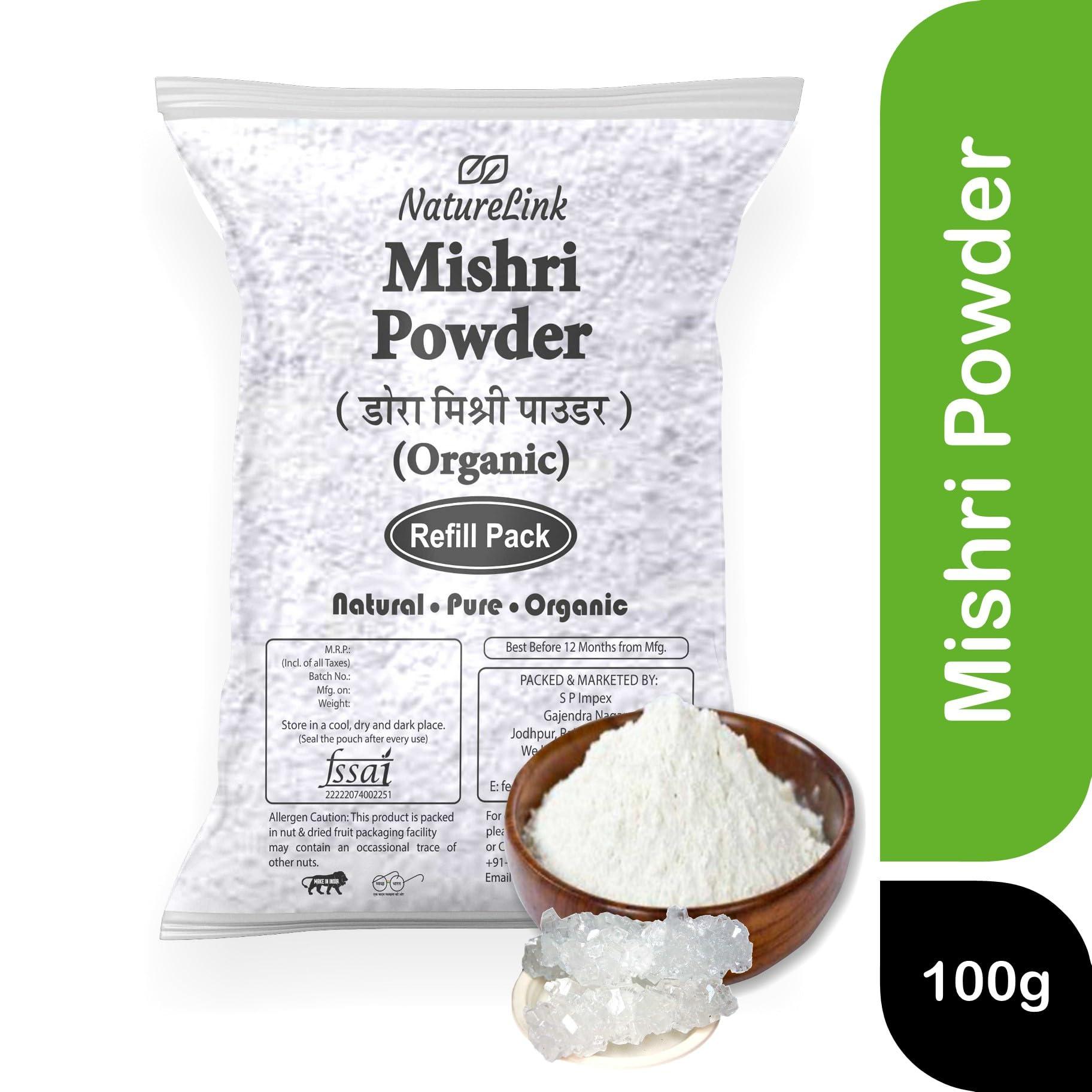 Nature Link Nature Link Mishri Powder, Misri Powder, Thread Mishri Powder, Dhaga Mishri Powder, Dhage Wali Mishri Powder, Rock Candy Sugar Powder (Refill) 100g