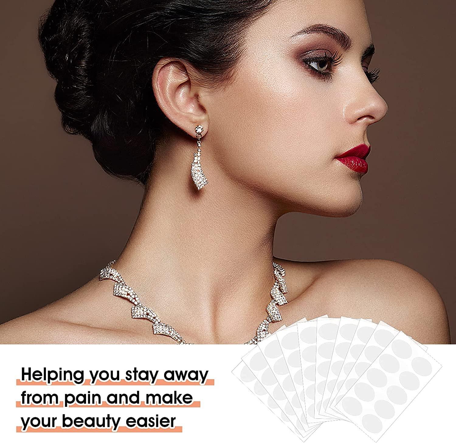 RANUR RANUR Waterproof Invisible Ear Lobe Support Patches, Ear Lobe Patches Makes Earings More Comfortable, Increase Earings Beauty, Medical Ear Patches (300)