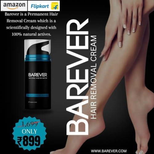 Barever Barever Natural Hair Inhibitor Cream For Reduction of Unwanted Body and Facial Hair in Women and Men 100 grams