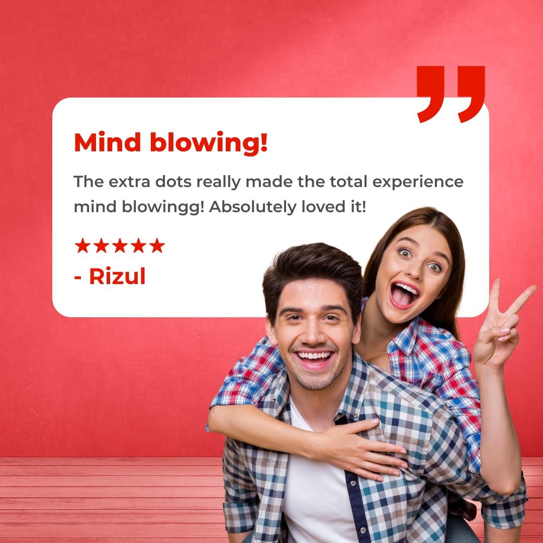 Mojocare Mojocare Excites Extra Dotted Chocolate Condoms for Men - 10 Sheets | Enhanced Stimulation | Improve Endurance | Extra Lubrication | Chocolate Flavor | 598 Dots