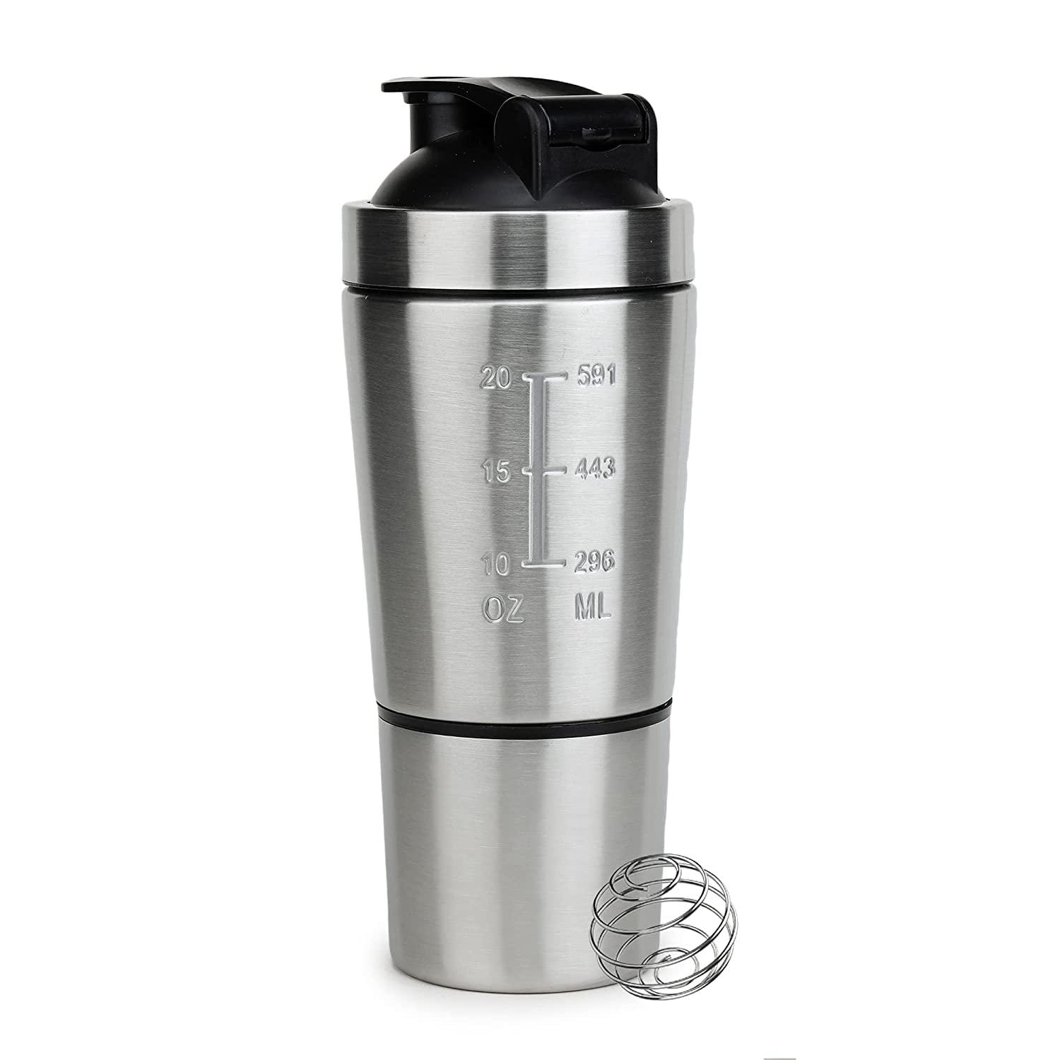 Upheavel Upheavel ELEMENT Protein Shakes Smoothies Supplements Gym Steel Shaker Bottle, Set of 1, Black, 750ml