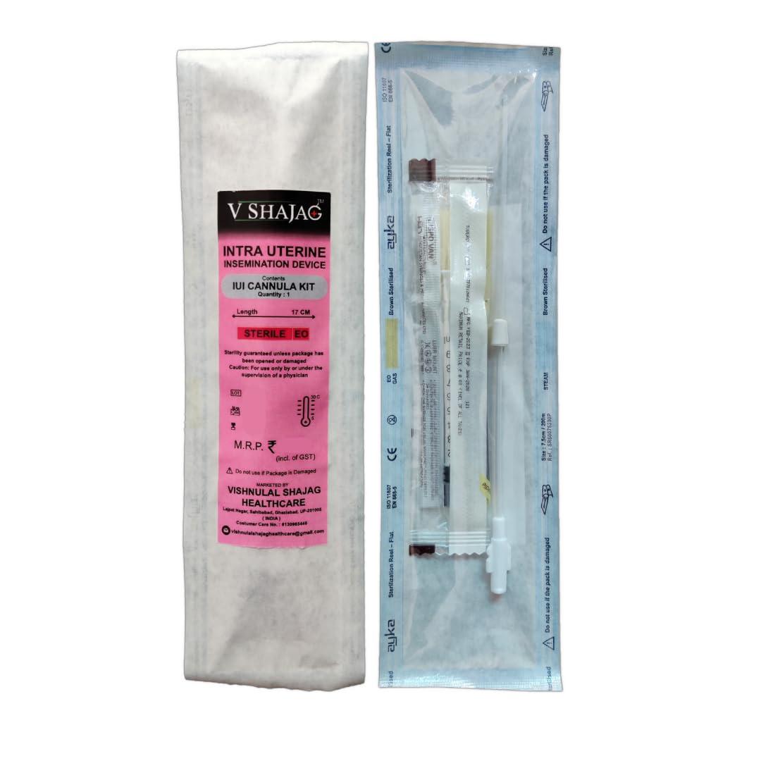 V SHAJAG V SHAJAG Intra Uterine Insemination Device - Complete IUI Cannula Kit (17cm)-Fertility with Precision (Pack of 12)