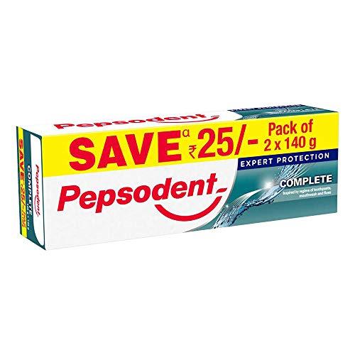 Pepsodent Pepsodent Expert Protection Complete, 3 in 1 Toothpaste with Benefits of Mouthwash, Floss & Toothpaste with Zinc, Twin Pack, 280 g (140g x 2)