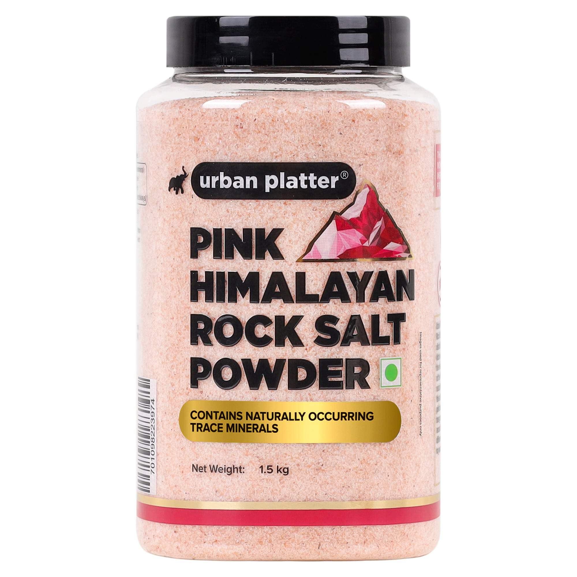 urban platter Urban Platter Pink Himalayan Rock Salt Powder, 1.5kg (Unrefined | Additive Free | 100% Pink Rock Salt | Sendha Salt | PET Jar)