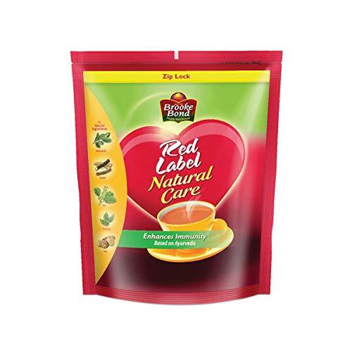 RED LABEL Red Label Natural Care Tea, Chai Made with 5 Ayurvedic Herbs, 1 Kg + Red Label Tea, Blend Of Tea Rich In Healthy Flavonoids, Makes Tasty And Healthy Chai, 1 kg (Premium Blend)