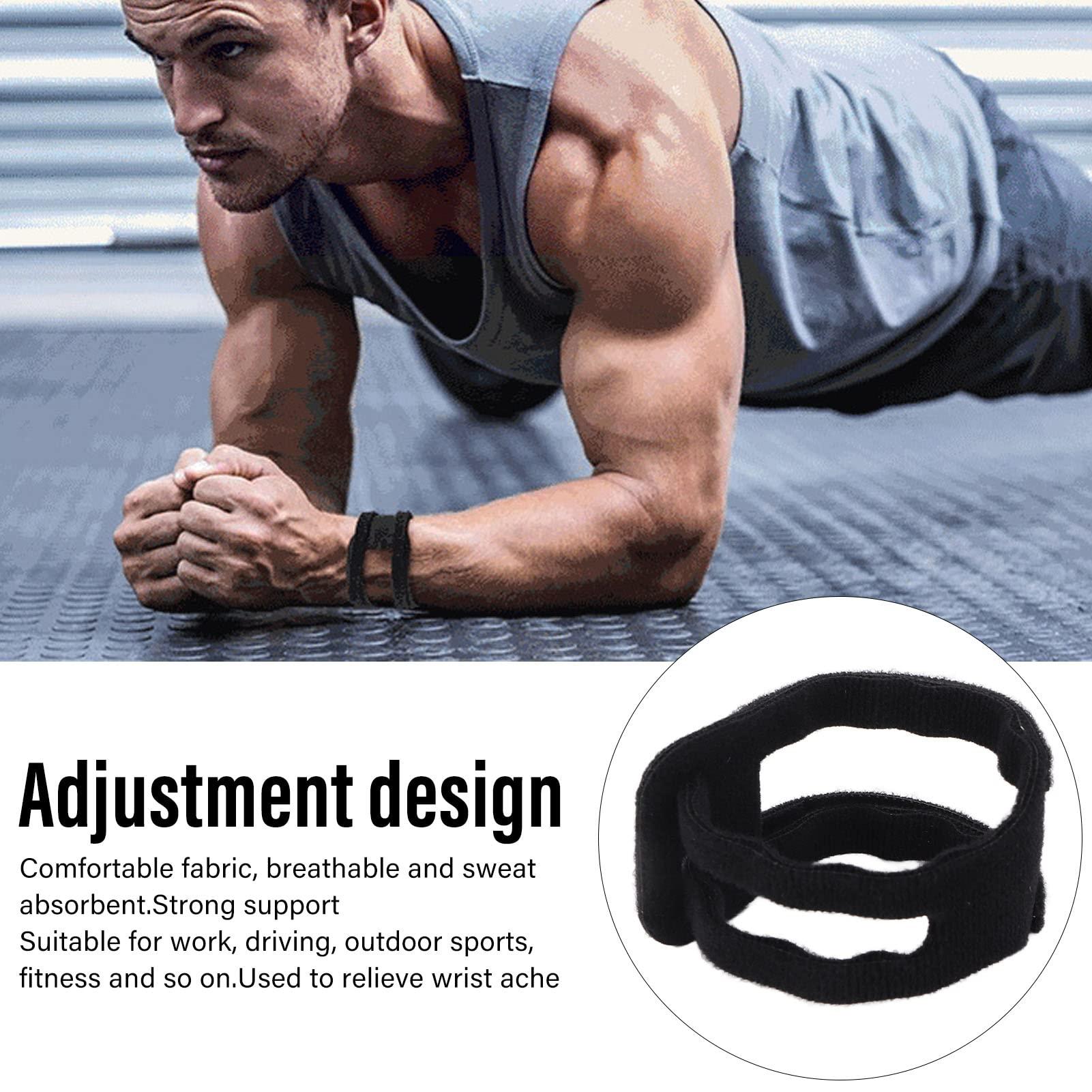 Kufoo Yoga Wrist Band, Strong Support Breathable Sports Wrist Strap Comfortable Relieve Ache Multi Purpose for Driving (Black)