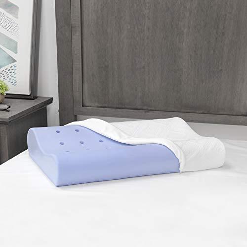 SensorPEDIC SensorPEDIC Solutions by SensorGel Contour Memory Foam Side and Back Sleepers Bed Pillow, Oversized, White