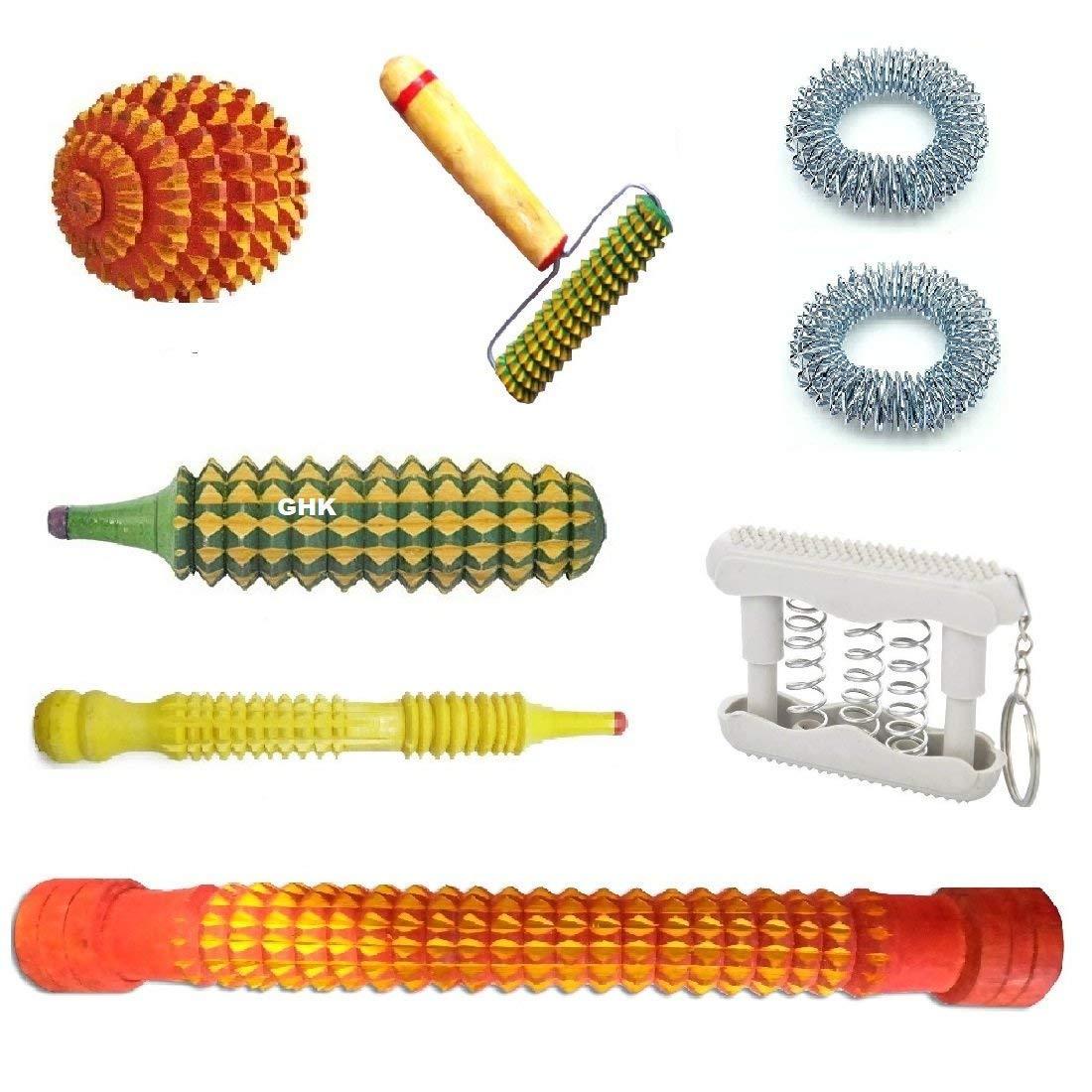 Acupressure India Acupressure India Complete Wooden Accessories Massager Combo Kit