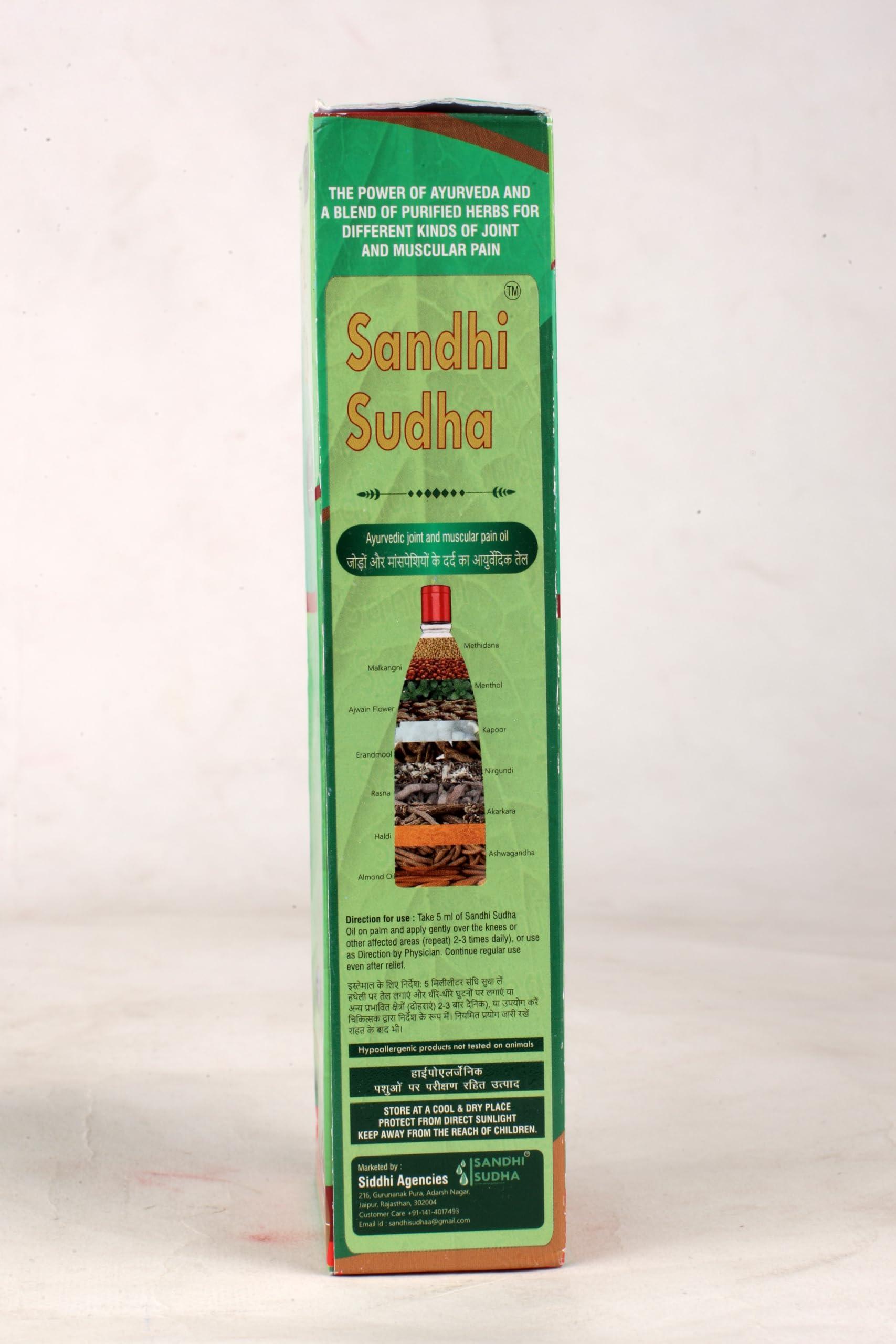 sandhi sudha Sandhi Sudha Oil120+30Ml free 150ML Oil For Relief from Joints Pain, Knee Pain, Neck Pain, Back Pain, Shoulder Pain, Muscles Pain Pack of 4-600ML