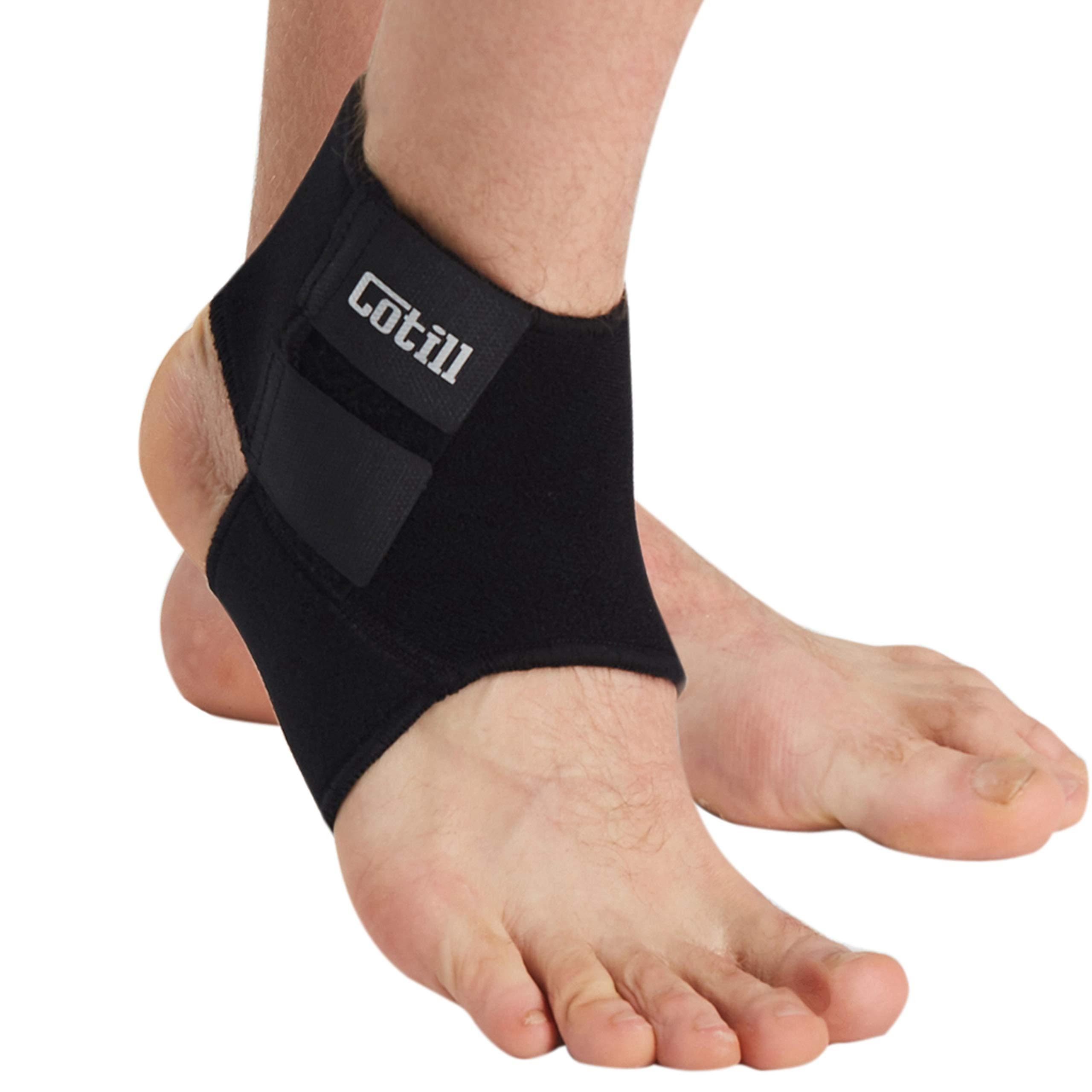 Cotill Cotill Ankle Support for Men and Women - Neoprene Breathable Adjustable Ankle Brace Sprain for Running, Basketball (Large)