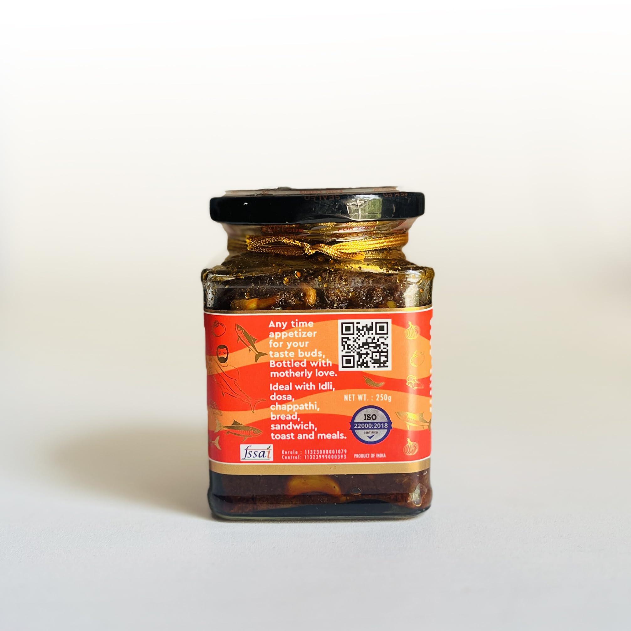 Chakys Motherly Food Chakys Motherly Food Seer Fish Appetizer Uniquely Crafted Seer Fish Pickle Beyond All Pickles Without Added Preservatives & Colour To Relish All Taste Buds 250gm (Classic)