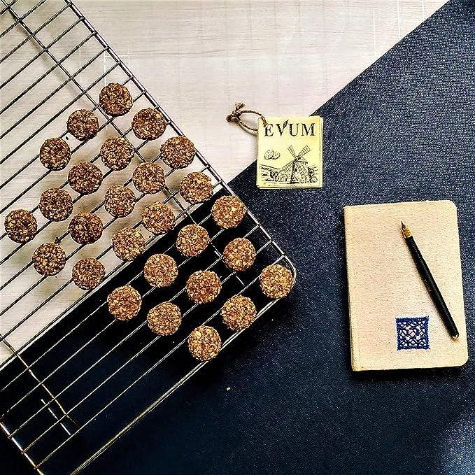 EVUM Evum Handmade Premium Ragi & Oat Cookies (1KG) | Healthy & Tasty Guilt free Snacks | Freshly Baked Delicious & Crunchy Oats Cookies/Biscuits | No Maida | No Butter | No Refined Sugar