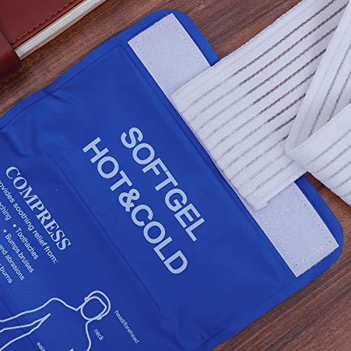 Artibetter Artibetter Gel Ice Pack Wrap Medical Cooling Compress Bag with Adjustable Elastic Strap for Sprain Muscle Pain Injury Hot Cold Therapy (Blue)