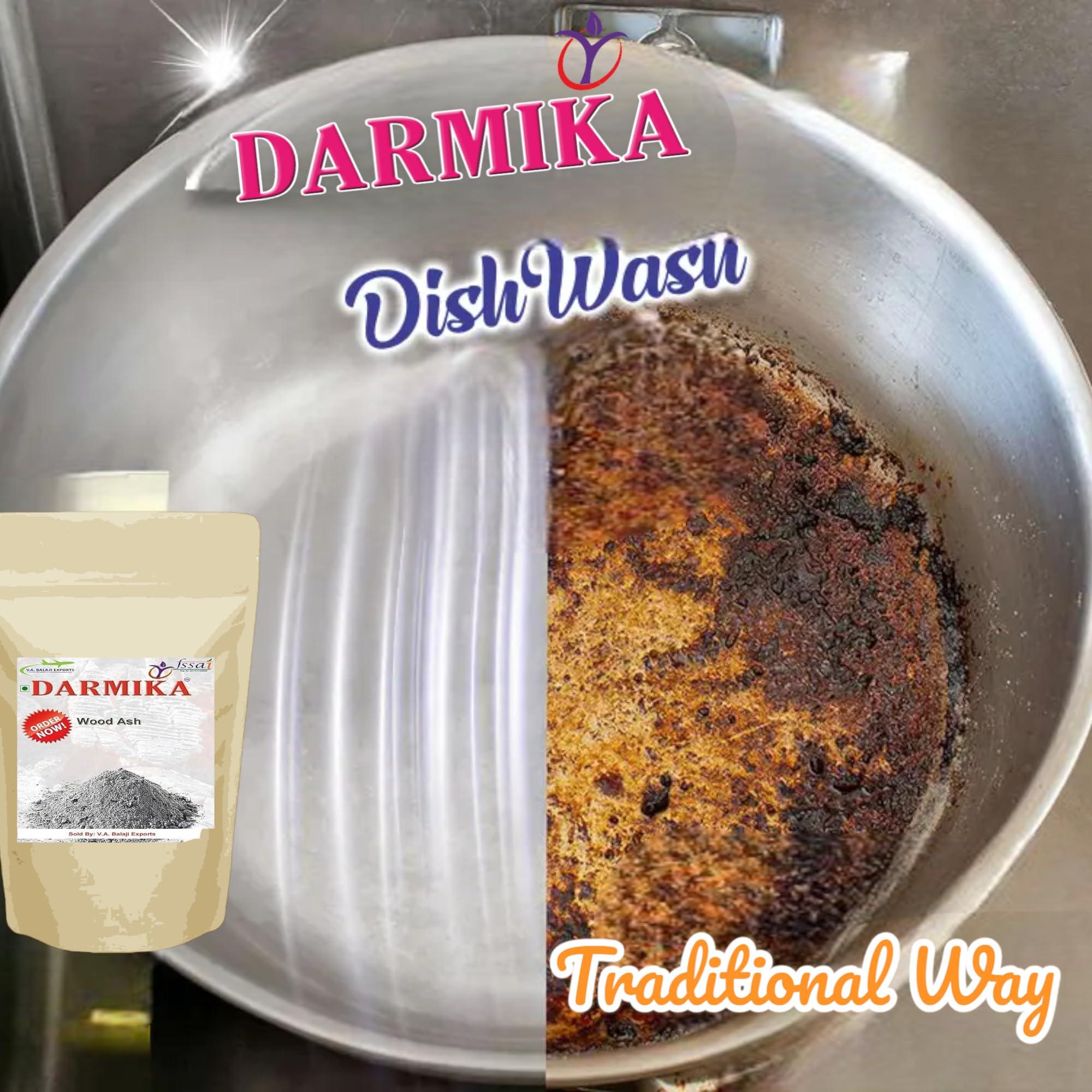 DARMIKA DARMIKA Natural & Organic Wood Ash Powder for Dish Washing | Natural Utensils Cleaning Ash for Home (450 gsm)