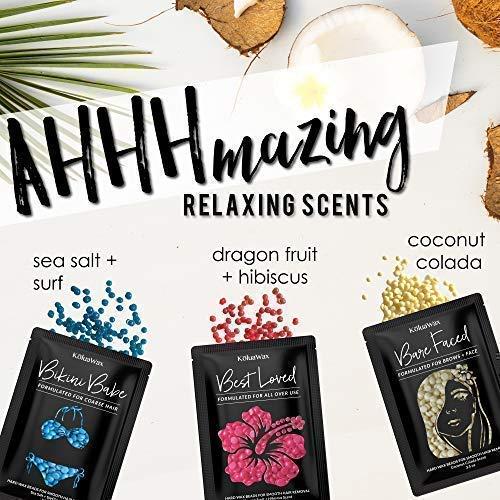 EQUVIA EQUVIA Waxing Kit Wax Warmer Hair Removal with Hard Wax Beans 100 gm. Multiple Formulas Target Different Type of Hair, Eyebrow, Facial, Armpit, Bikini, Brazilian, for Women and Men.