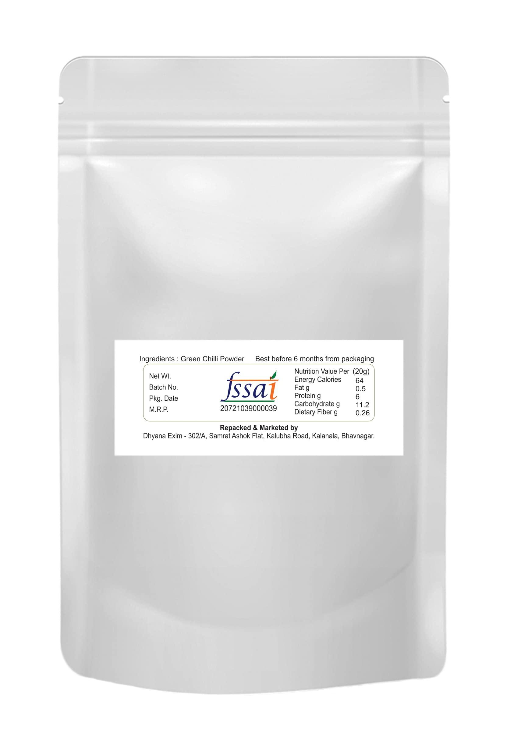 Generic Dhyana Exim Green Chilli Powder 500gm - Hari Mirchi Powder for Cooking